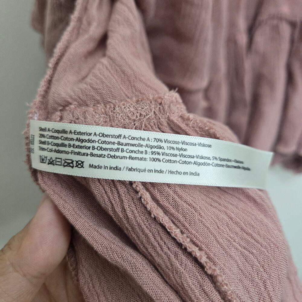 Free People Adella Lace Slip Mini Dress Size XS Pink Mauve - Picture 8 of 8